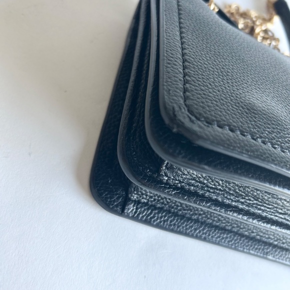 Tory Burch Black Pebble Genuine Leather Shoulder Bag Crossbody Bag - Picture 9 of 16